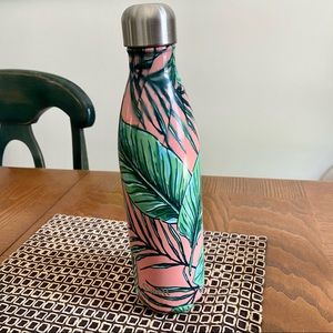 Swell 25 oz Pink and Green Leaf Water Bottle